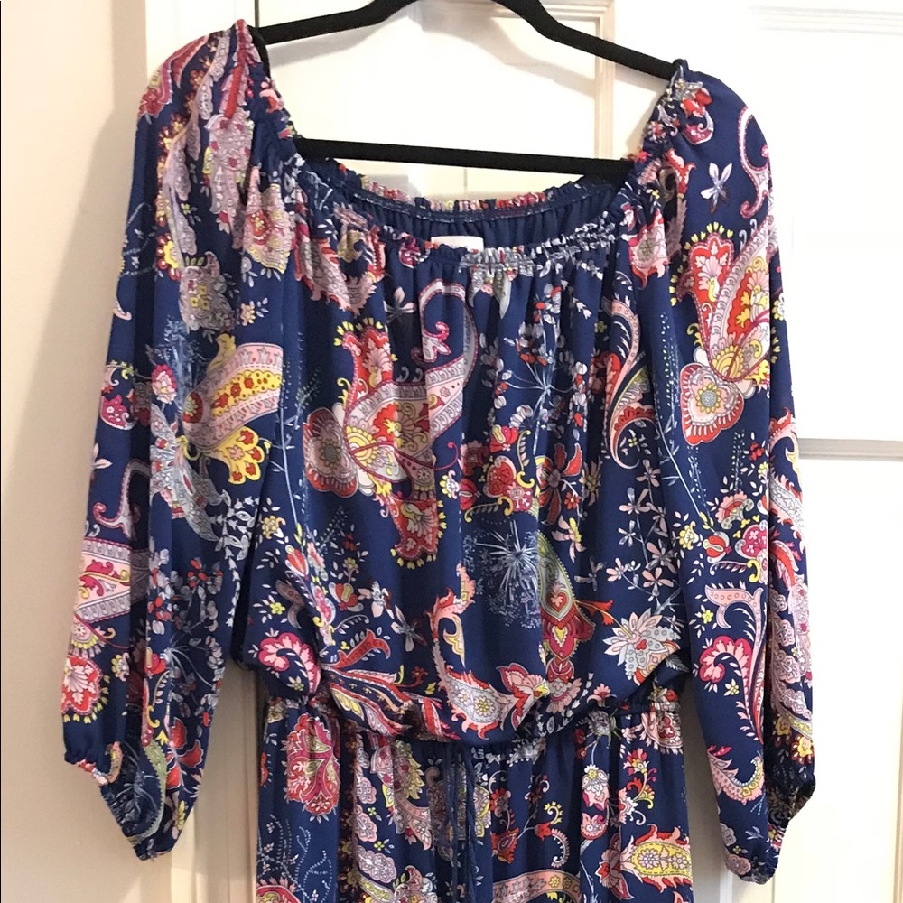 NEW! Bisou Bisou dress navy floral